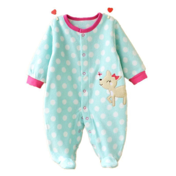 Girls/ Boys Warm Fleece Cute Design Bodysuit-as pic show 15-12M-JadeMoghul Inc.