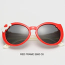 Girls Cool Folding Acrylic Frame Sunglasses UV 400 Protection-Red Frame-JadeMoghul Inc.