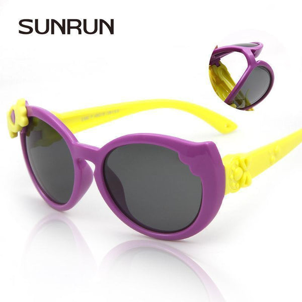 Girls Cool Folding Acrylic Frame Sunglasses UV 400 Protection-Sky blue frame-JadeMoghul Inc.
