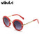 Girls Cool Round Shaped Acrylic Frame Sunglasses-A765 red-JadeMoghul Inc.