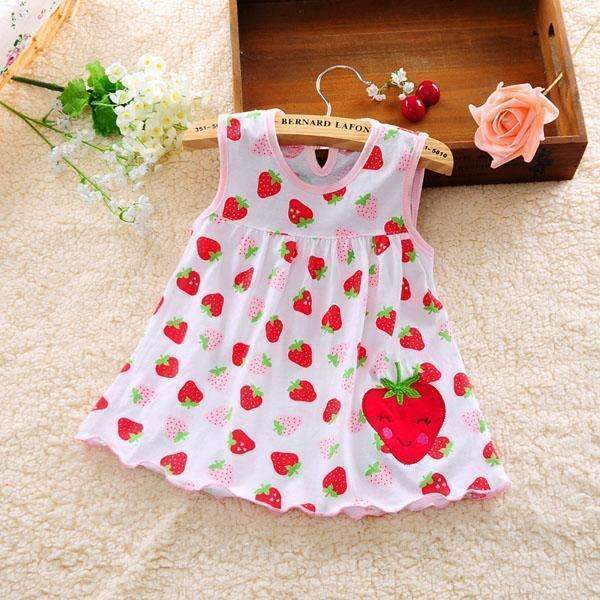 Girls Cute Cotton Printed Summer Dress-1-3M-JadeMoghul Inc.