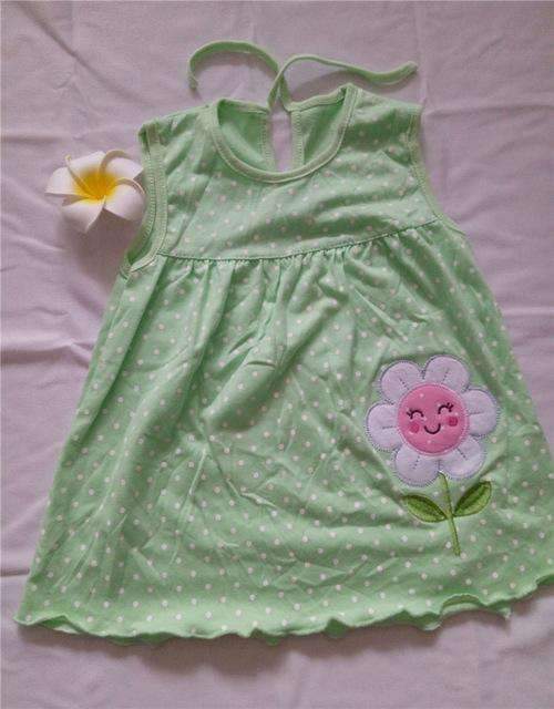 Girls Cute Cotton Printed Summer Dress-Purple-3M-JadeMoghul Inc.