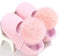 Girls Cute Fur Ball Soft Sole Shoes-Pink-0-6 Months-JadeMoghul Inc.