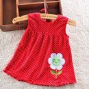 Girls Cute Printed Summer Cotton Jersey Dress-Red-3M-JadeMoghul Inc.