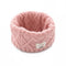 Girls Cute Warm Cable Knit Winter Snood Scarf In Solid Colors-pink-JadeMoghul Inc.