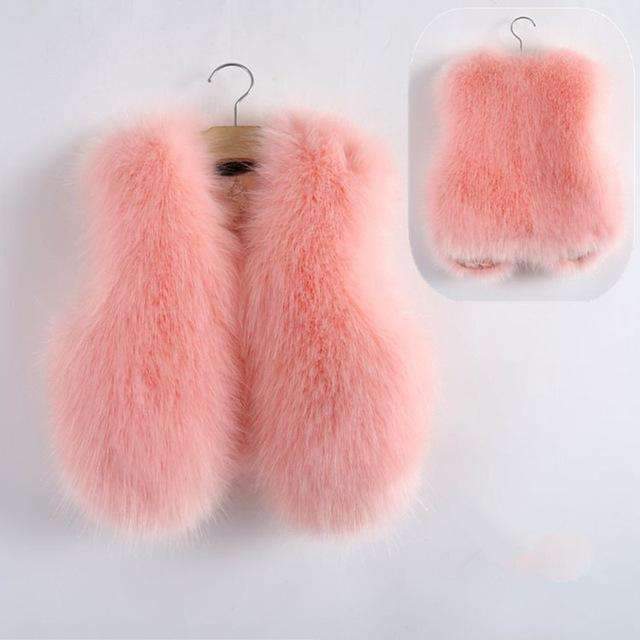 Girls Faux Fur Fashion Vest-SKT024F-3T-JadeMoghul Inc.