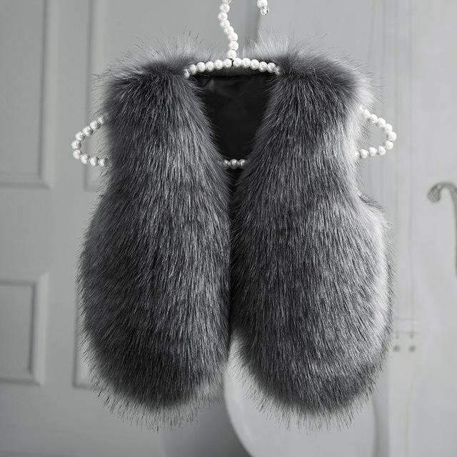 Girls Faux Fur Fashion Vest-SKT024H-3T-JadeMoghul Inc.