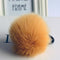 Girls Faux Rabbit Fur Ball Elastic Hair Tie-Khaki-JadeMoghul Inc.