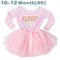 Girls First Birthday Cute Striped Tutu Dress-A0250F1-JadeMoghul Inc.