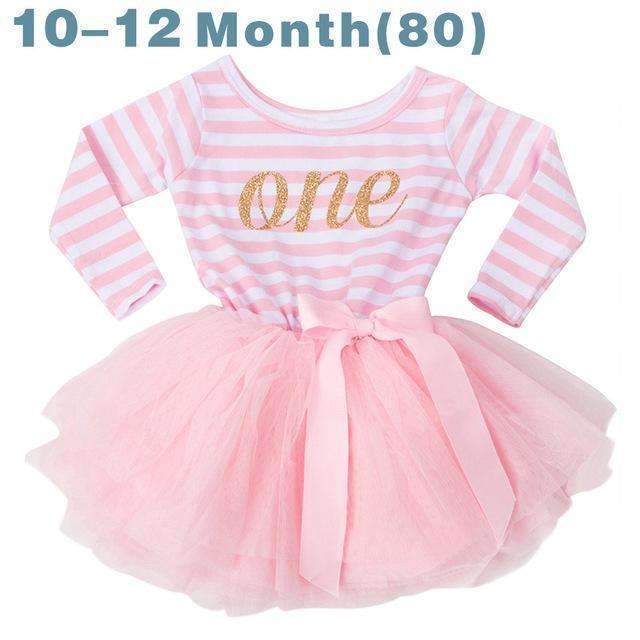 Girls First Birthday Cute Striped Tutu Dress-A0250F1-JadeMoghul Inc.