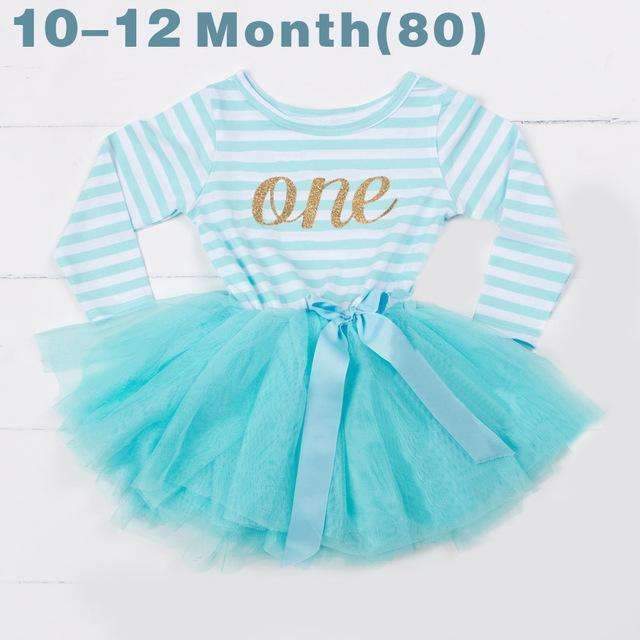 Girls First Birthday Cute Striped Tutu Dress-A0250L1-JadeMoghul Inc.