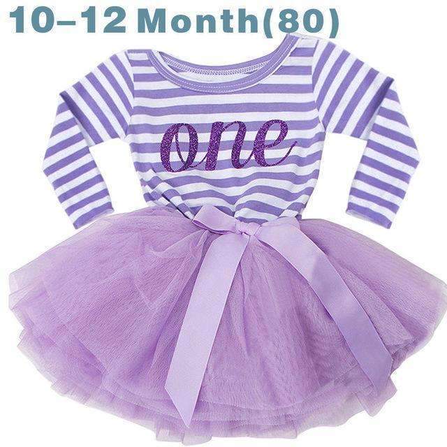 Girls First Birthday Cute Striped Tutu Dress-A0250Z1-JadeMoghul Inc.