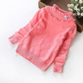 Girls Full Sleeves Ruffle Neck Sweater-Blight red-2T-JadeMoghul Inc.