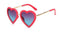 Girls Heart Shaped Sunglasses With UV 400 Protection-Red w purple blue-JadeMoghul Inc.