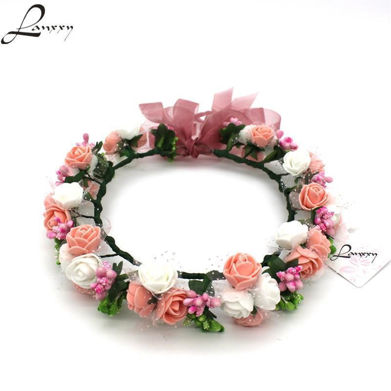 Girls Party Wear Floral Hair Crowns-A 1-JadeMoghul Inc.