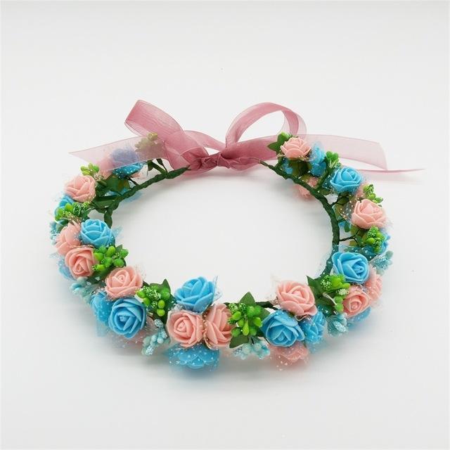 Girls Party Wear Floral Hair Crowns-A11-JadeMoghul Inc.