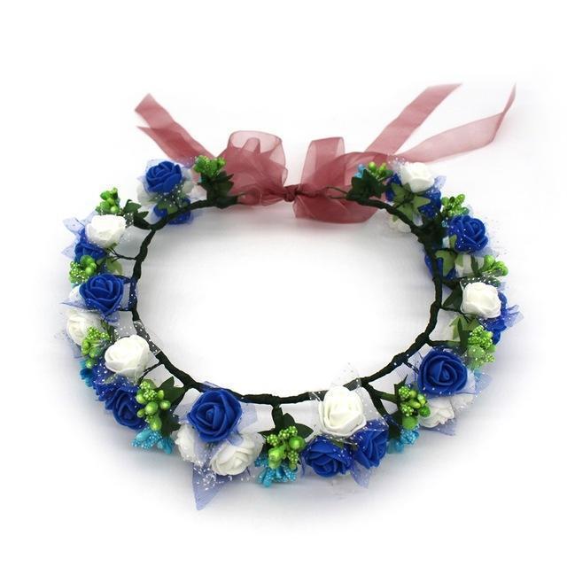 Girls Party Wear Floral Hair Crowns-A14-JadeMoghul Inc.