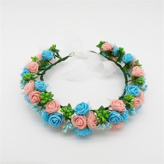 Girls Party Wear Floral Hair Crowns-B11-JadeMoghul Inc.