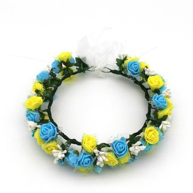 Girls Party Wear Floral Hair Crowns-B12-JadeMoghul Inc.