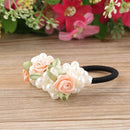 Girls Pearls And Flowers Design Hair Tie-B-One Size-JadeMoghul Inc.