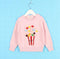 Girls Popcorn Design Machine Knitted Sweater-Pink-3T-JadeMoghul Inc.
