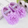 Girls PU Leather Fabric Flower Shoes-Purple-2-JadeMoghul Inc.