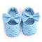 Girls PU Leather Heart Embroidered Shoes With Bow Decor-L-13-18 Months-JadeMoghul Inc.