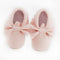 Girls PU Leather Slip On Bow Shoes-pink-1-JadeMoghul Inc.