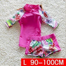 Girls Shirt And Shorts Swim Set-Swimwear Kids Pink L-JadeMoghul Inc.
