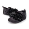 Girls Striped / Polka Dot Shoes With Flower Decor-Pattern 21-0-6 Months-JadeMoghul Inc.
