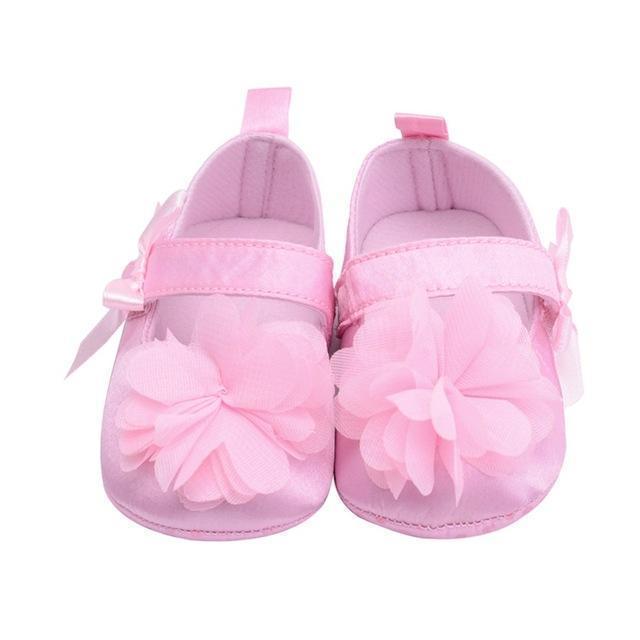 Girls Striped / Polka Dot Shoes With Flower Decor-Pattern 8-0-6 Months-JadeMoghul Inc.