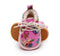 Girls Super Warm Fur Lined PU Leather Floral Print Shoes-hot pink-2-JadeMoghul Inc.