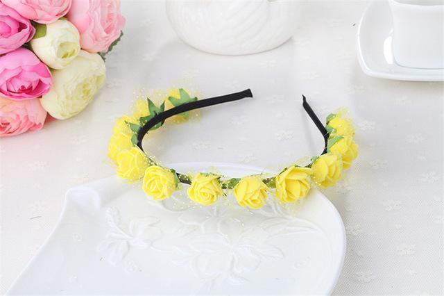 Girls Sweet Candy Color Children Foam Rose Flower Headband-AS SHOW 10-JadeMoghul Inc.