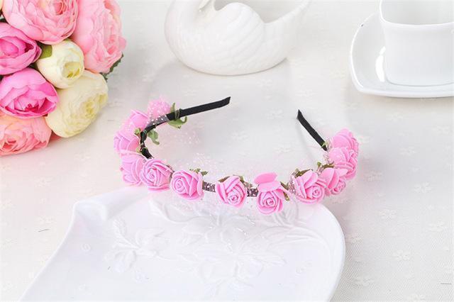 Girls Sweet Candy Color Children Foam Rose Flower Headband-AS SHOW 18-JadeMoghul Inc.