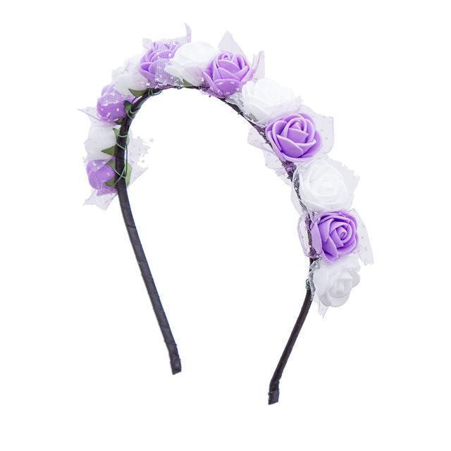 Girls Sweet Candy Color Children Foam Rose Flower Headband-AS SHOW 25-JadeMoghul Inc.