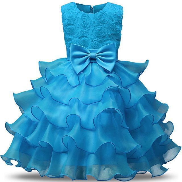 Girls Tier Tutu Party Dress-L-9M-JadeMoghul Inc.