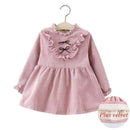 Girls warm Fur Lined Full Sleeved Dress-plus velvet purple-12M-JadeMoghul Inc.