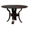 Gisela Transitional Round Dining Table, Brown-Dining Tables-Brown-Wood-JadeMoghul Inc.