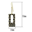 Gold Drop Earrings GL268 Gold - Brass Earrings with Top Grade Crystal