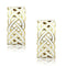 Gold Hoop Earrings GL272 Gold - Brass Earrings with Epoxy in White