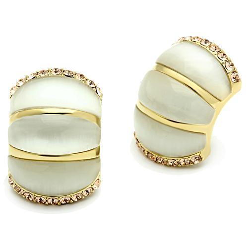 Gold Earrings For Girls GL339 Gold - Brass Earrings with Synthetic