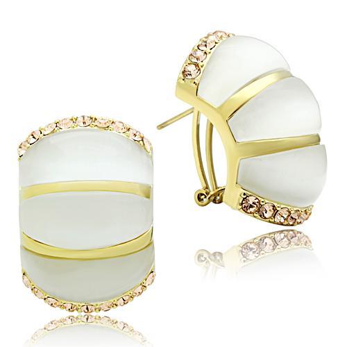 Gold Earrings For Girls GL339 Gold - Brass Earrings with Synthetic