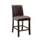 Gladstone II Counter Height Chair, Dark Walnut Finish, Set Of 2-Armchairs and Accent Chairs-Dark Walnut-Leatherette Solid Wood Wood Veneer & Others-JadeMoghul Inc.