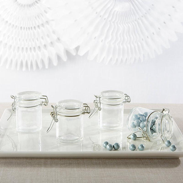 Glass Favor Jars - DIY (Set of 12)-Favor Boxes Bags & Containers-JadeMoghul Inc.
