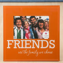 Glass FRIENDS frame - 6 x 4 - orange and White-Personalized Gifts By Type-JadeMoghul Inc.