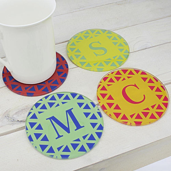 Glass Gifts & Accessories Custom Coasters Set of Four Glass Coasters - Vibrant Design Treat Gifts