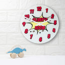 Glass Gifts & Accessories Pow! Personalized Clock - Comic Wall Clock Treat Gifts