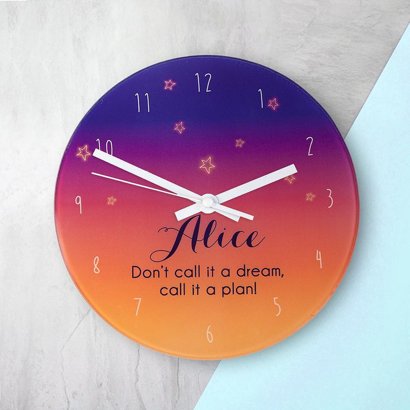 The Desert At Dusk Personalized Clock - Wall Clock