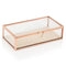 Glass Jewelry Box with Rose Gold Edges (Pack of 1)-Personalized Gifts for Women-JadeMoghul Inc.
