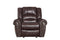 Glider Reclining Chair In Leather Gel Match Upholstery, Dark Brown-Living Room Furniture-Dark Brown-Leather metal-JadeMoghul Inc.